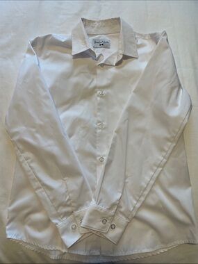 French Toast White Long-Sleeve Button-Down Shirt for Kids